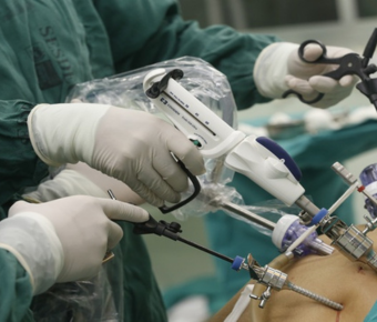 Minimally invasive surgical procedure in an operating room